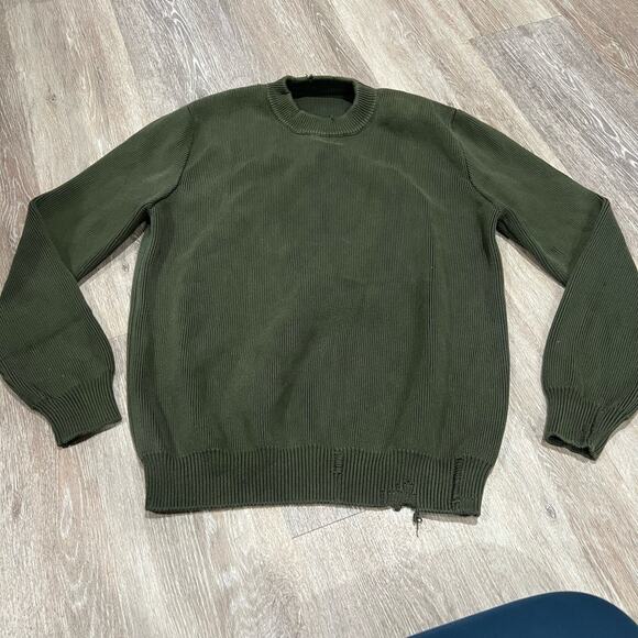 Golden Goose  Distressed Cotton Blend Sweater Small - Picture 5 of 9